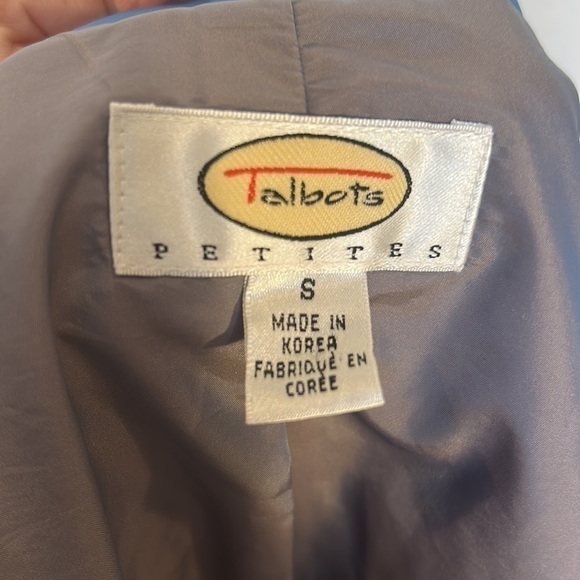 TALBOTS Petites Cornflower Blue Quilted Short Jacket Size Small - Picture 3 of 3